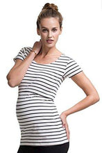 Top Simone Rayé Noir-Haut manches courtes-Tale Me