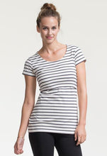 Top Simone Rayé Noir-Haut manches courtes-Tale Me