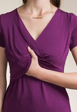 Top Sophia Navy-Haut manches courtes-Tale Me