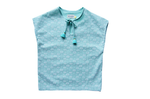 Top Swan Bleu-T-Shirt manches courtes-Tale Me