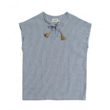 Top Swan Rayé Blanc & Gris-T-Shirt manches courtes-Tale Me