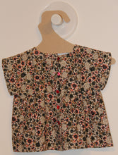 Tunique Beige à Fleurs Roses-Haut manches courtes-Tale Me