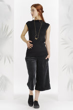 Tunique maille Noire-Haut manches courtes-Tale Me